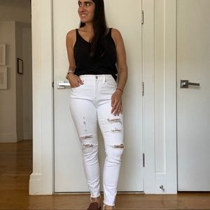 Madewell 9" High-Rise Skinny Crop Jeans White 27